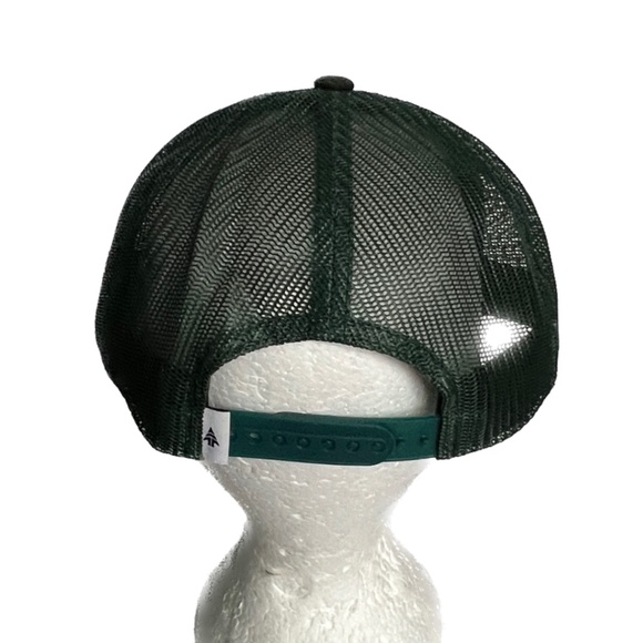 Woods Snap Back Cap Trucker Hat Dark Green 3 Trees Adult Unisex 100% Cotton - Picture 6 of 10